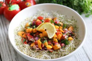 Mango Sprout Summer Salad Recipe | www.LiveSimplyNatural.com