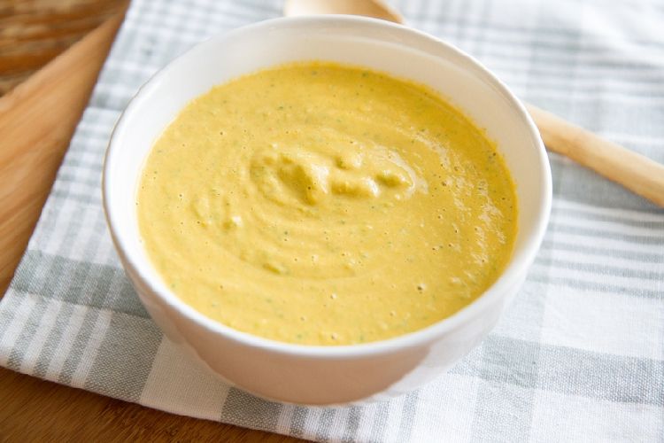 Raw Vegan Broccoli & Cheese Soup
