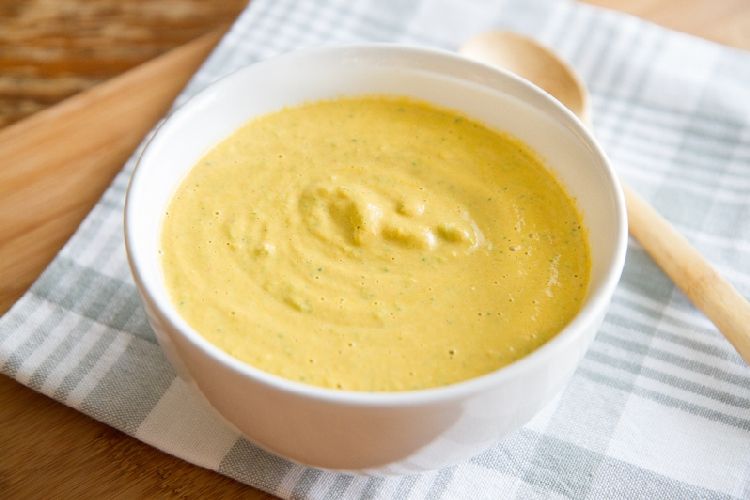 Raw Broccoli & Cheese Soup | www.LiveSimplyNatural.com