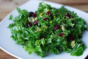 Cranberry Zest Kale Salad |www.LiveSimplyNatural.com