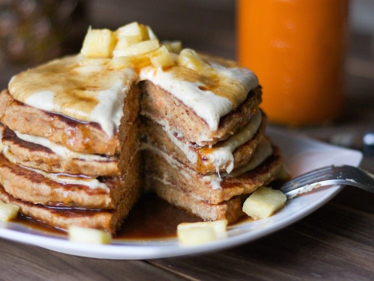 Vegan Carrot Cream Pancakes | www.LiveSimplyNatural.com