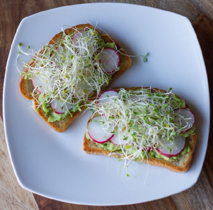 Easy Avocado Radish Toast | www.LiveSimplyNatural.com