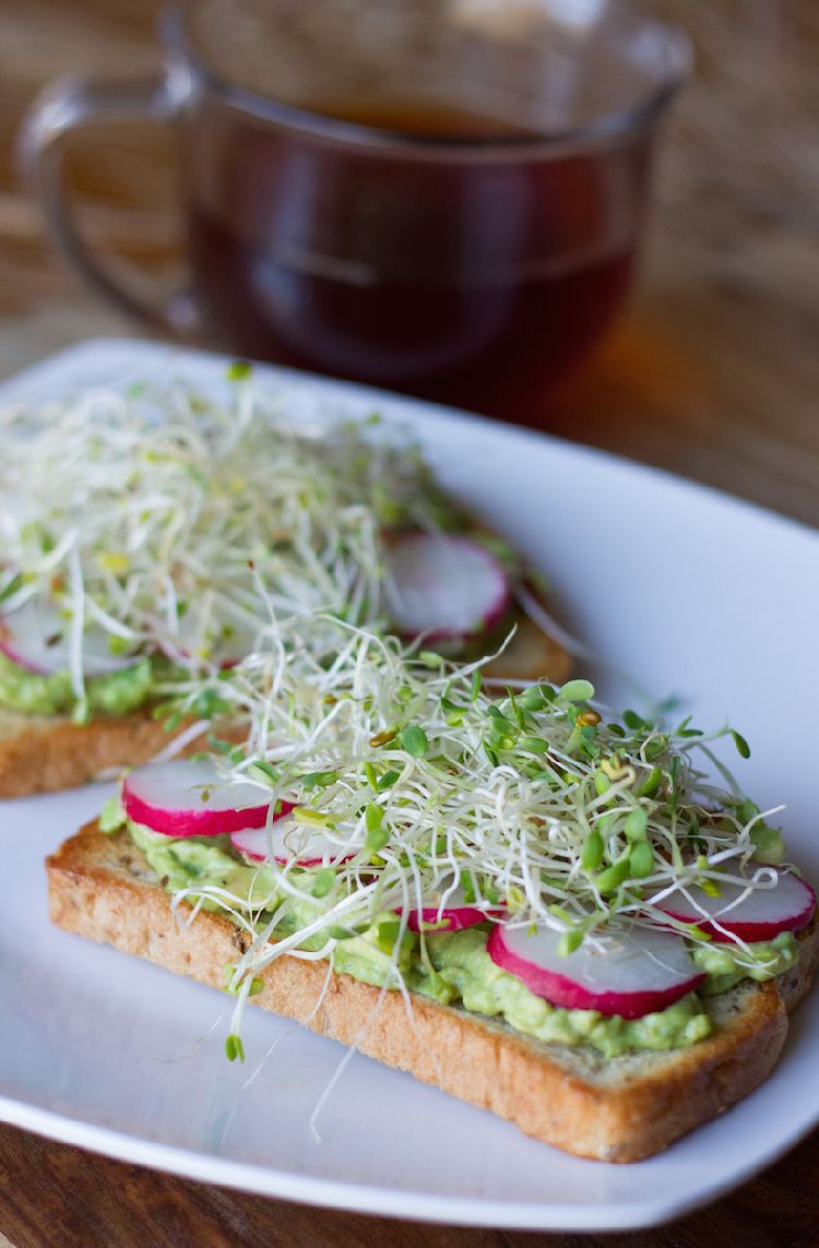 Easy Avocado Radish Toast | www.LiveSimplyNatural.com