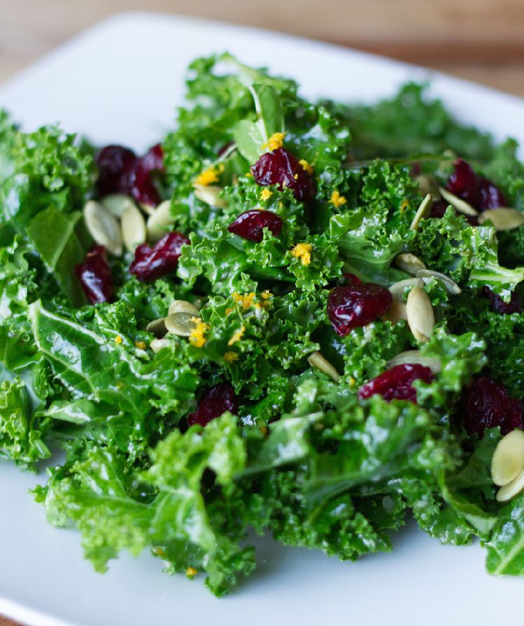 Cranberry Zest Kale Salad |www.LiveSimplyNatural.com