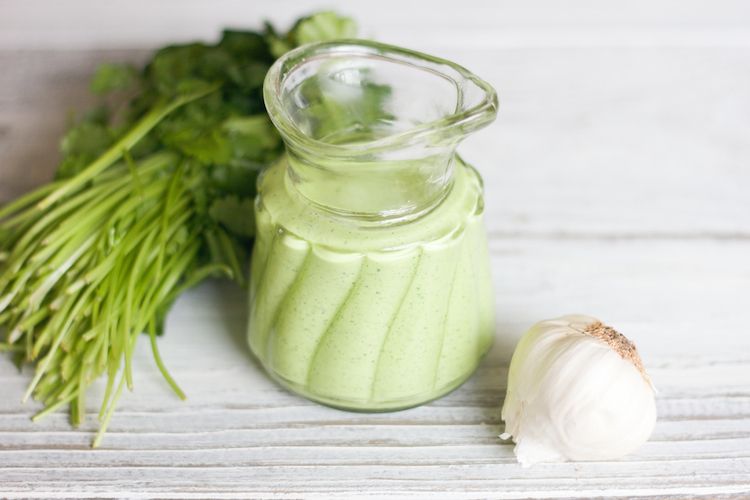 Mayo Salad Dressing Recipe | Garlic & Herb | www.LiveSimplyNaural.com