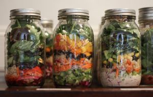 Salad In A Jar Party | www.LiveSimplyNatural.com