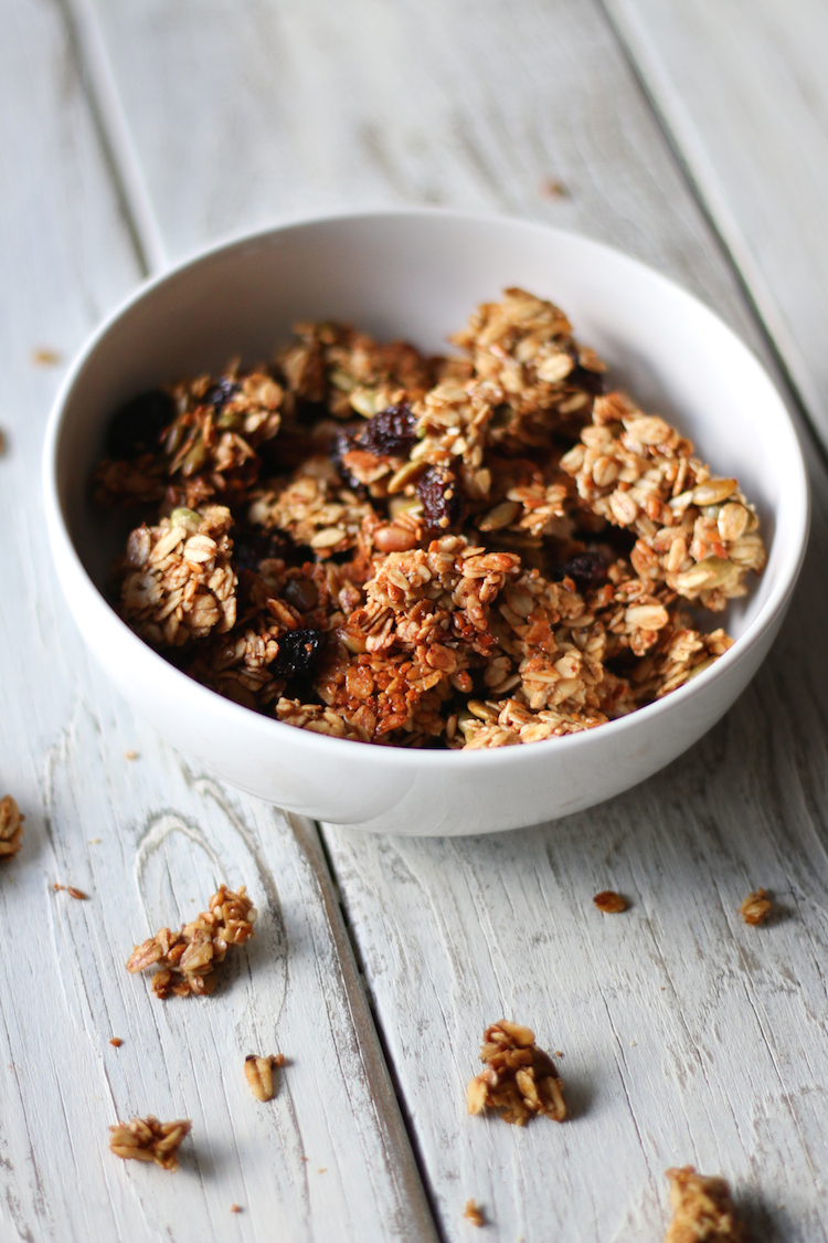 Pumpkin Spice Granola Clusters | www.LiveSimplyNatural.com