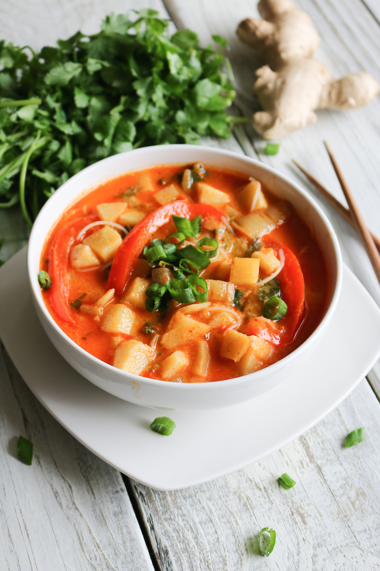 Vegan Coconut Thai Curry Soup Live Simply Natural