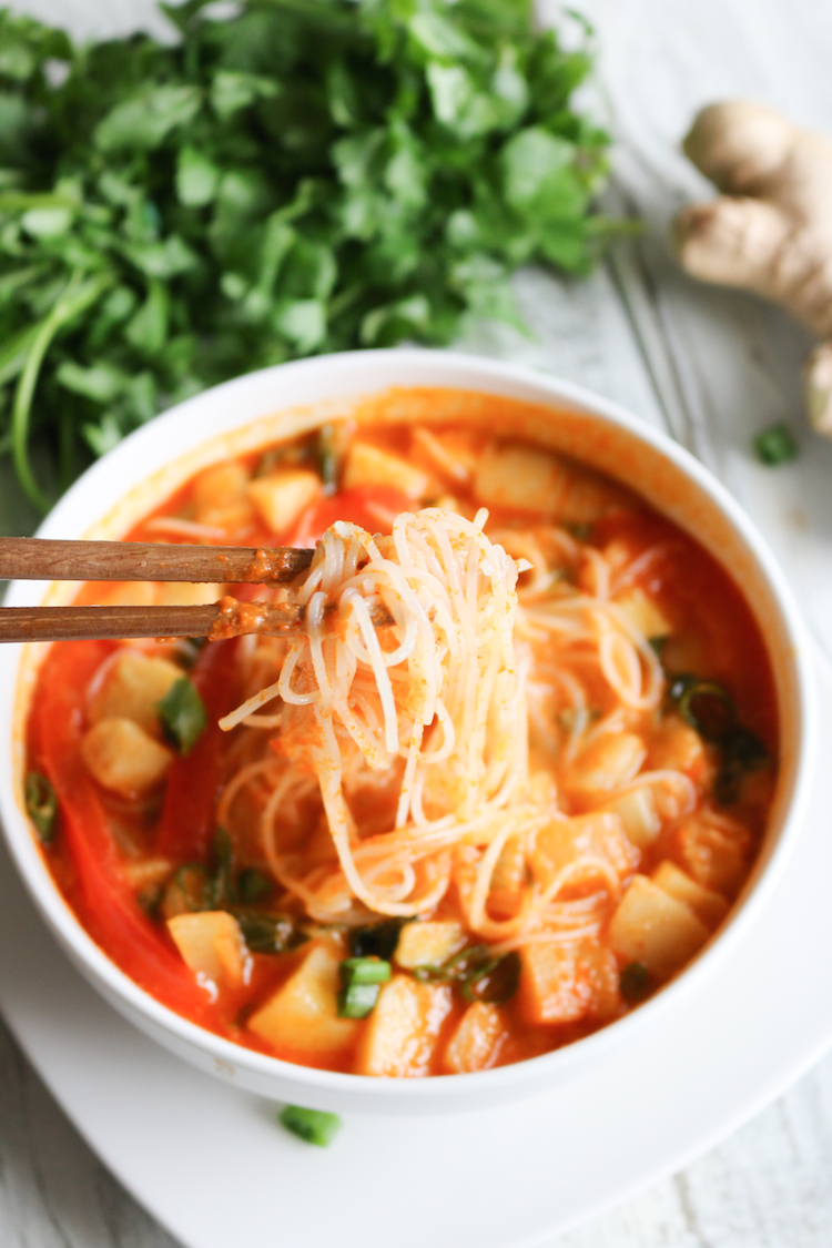 Vegan Coconut Thai Curry Recipe | www.LiveSimplyNatural.com