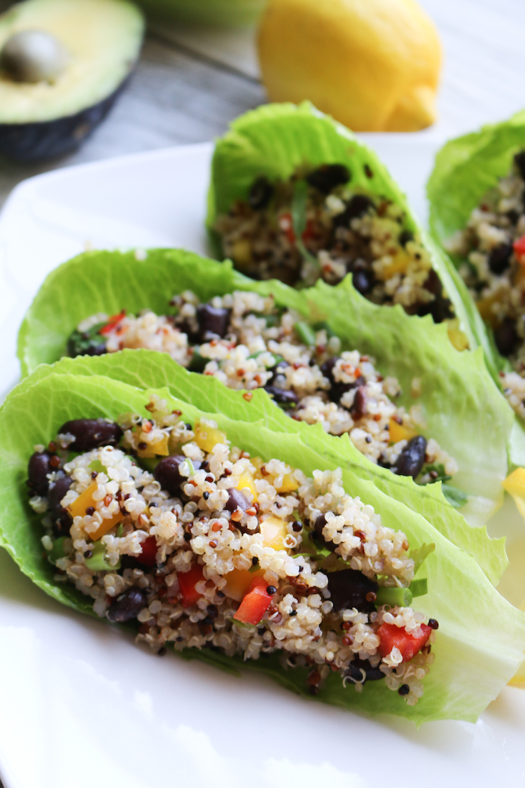 Black Bean Taco Lettuce Wraps | www.LiveSimplyNatural.com