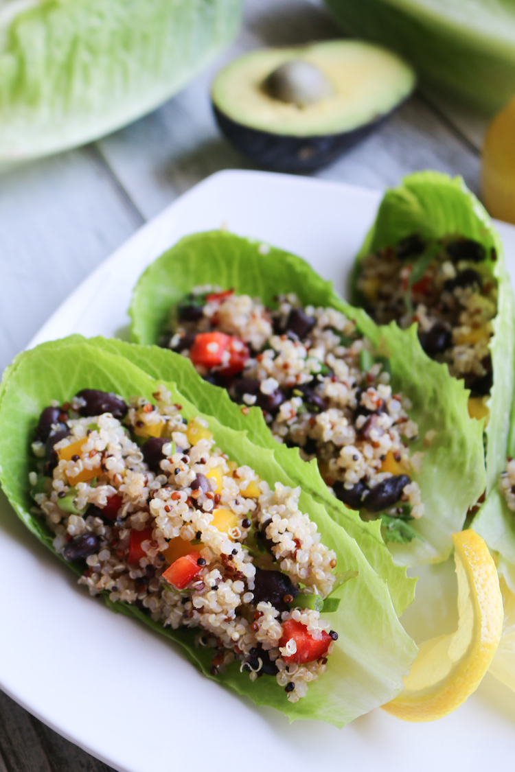 Black Bean Taco Lettuce Wraps | www.LiveSimplyNatural.com