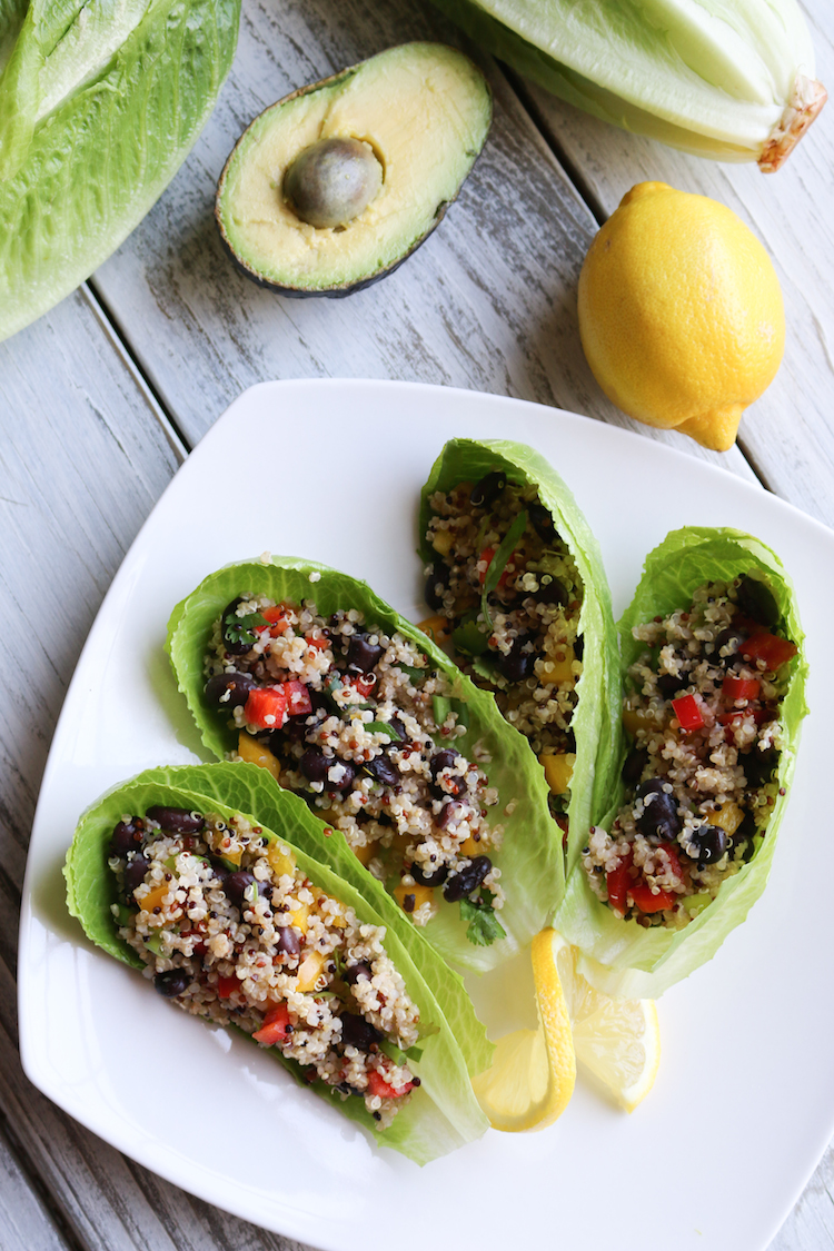 Black Bean Taco Lettuce Wraps | www.LiveSimplyNatural.com