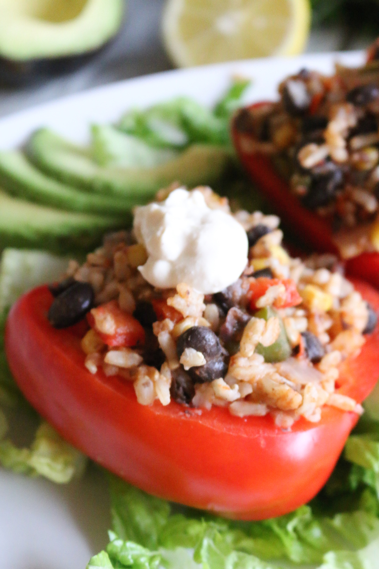 Mexican Stuffed Bell Pepper | www.LiveSimplyNatural.com
