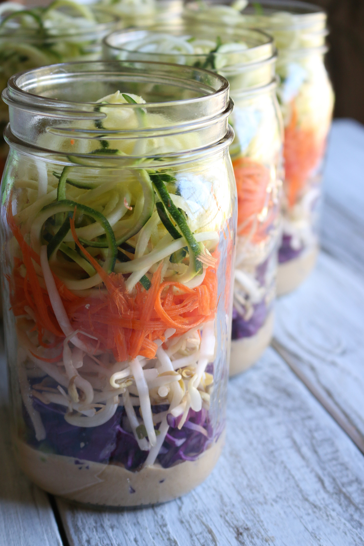 Rainbow Veggie Mason Jar Salad