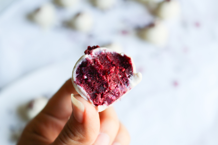 Raw Vegan Red Velvet Beet Bites