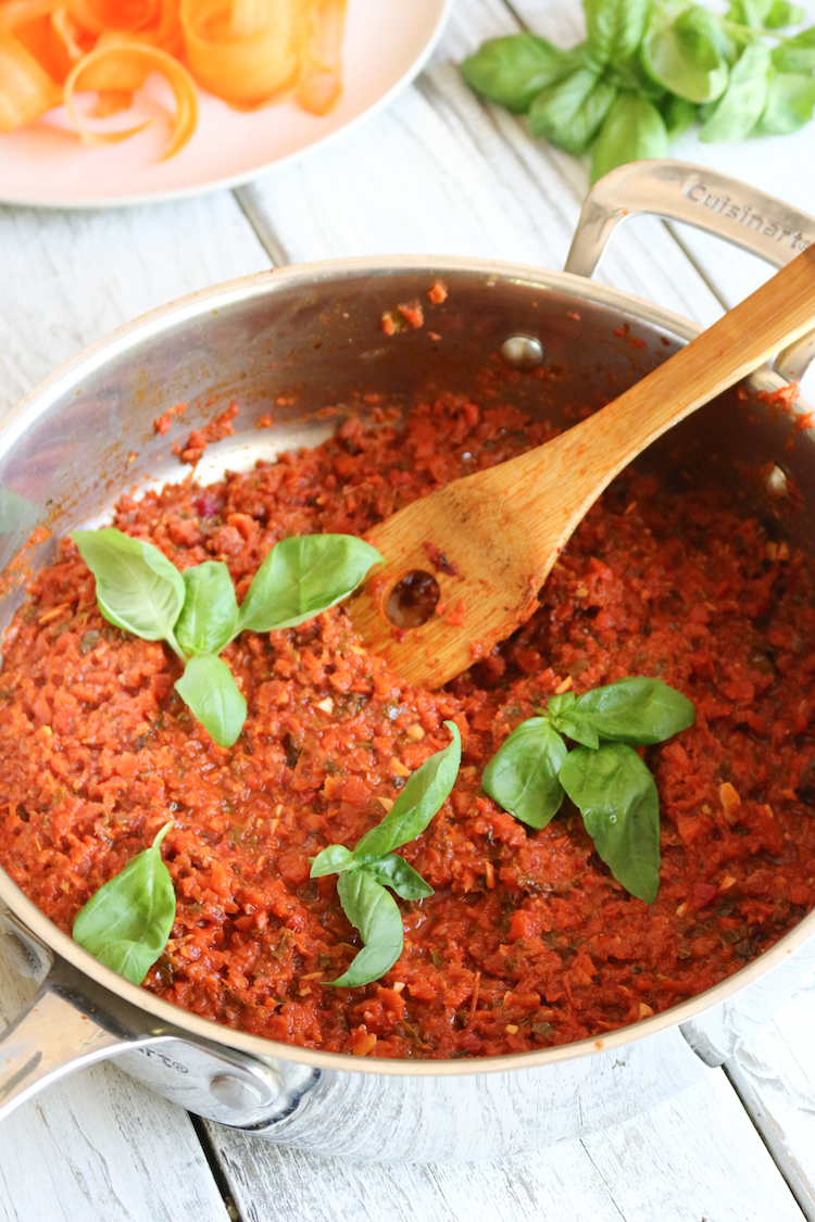 Chickpea "Meatballs" with Vegetable Marinara | www.livesimplynatural.com