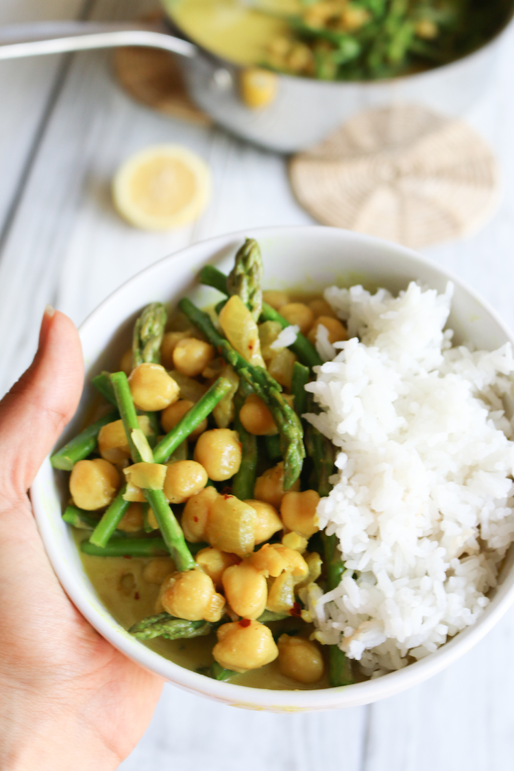 Lemon Chickpea Coconut Curry Recipe | www.LiveSimplyNatural.com