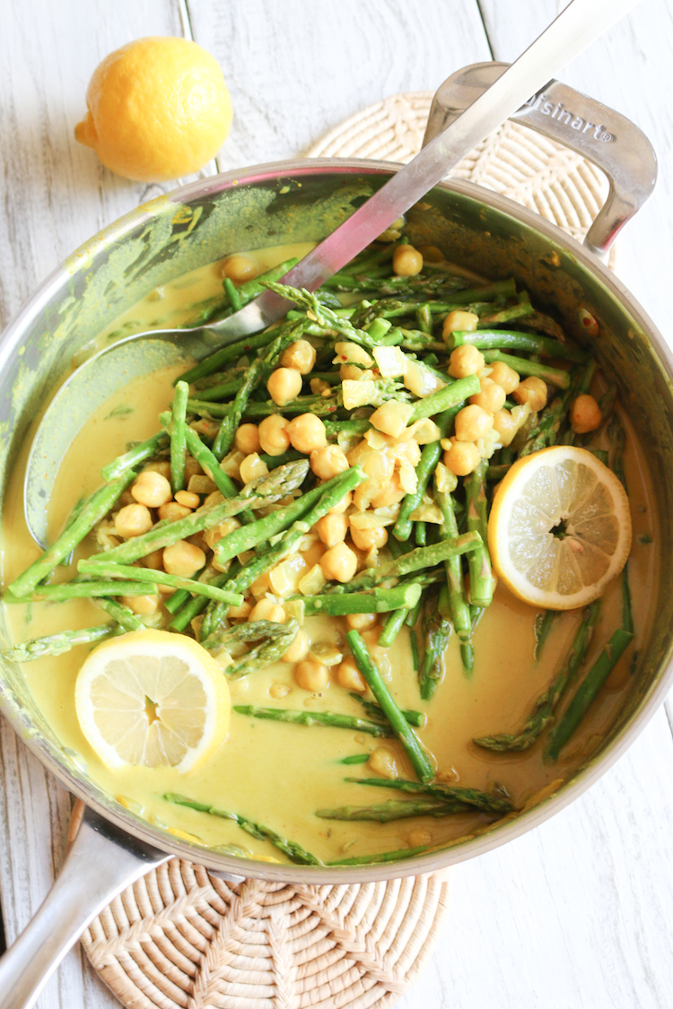 Lemon Chickpea Coconut Curry Recipe | www.LiveSimplyNatural.com