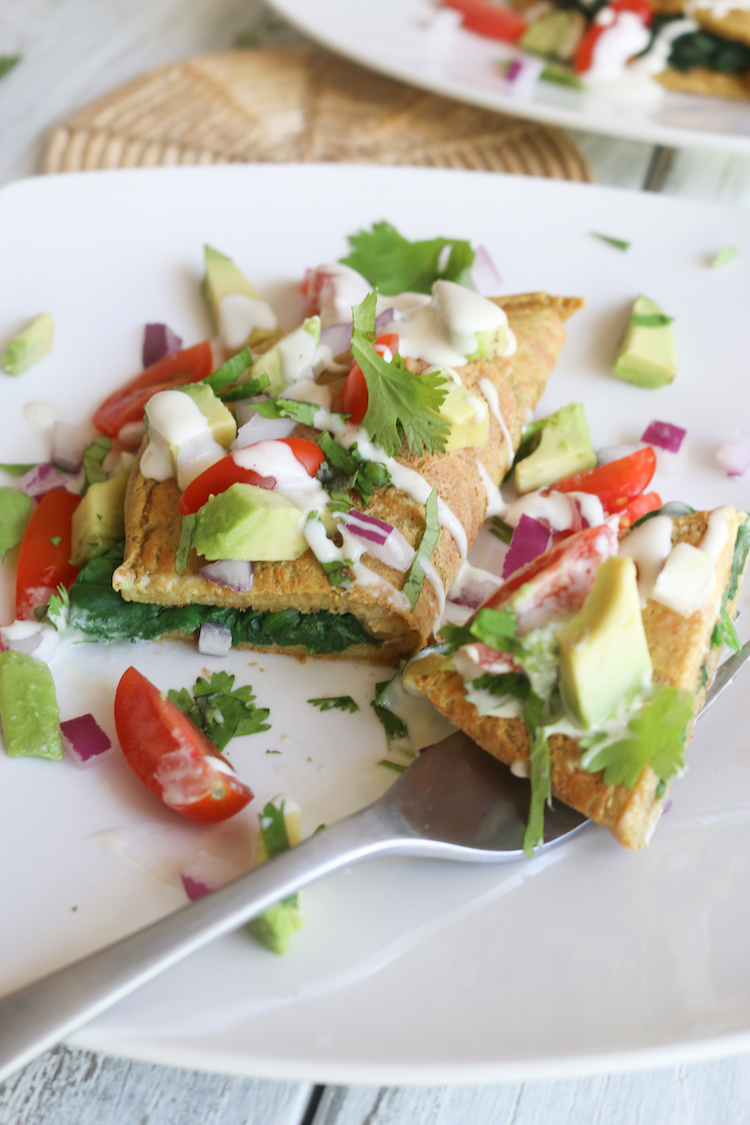 Chickpea Vegan Omelet Pancake | www.LiveSimplyNatural.com