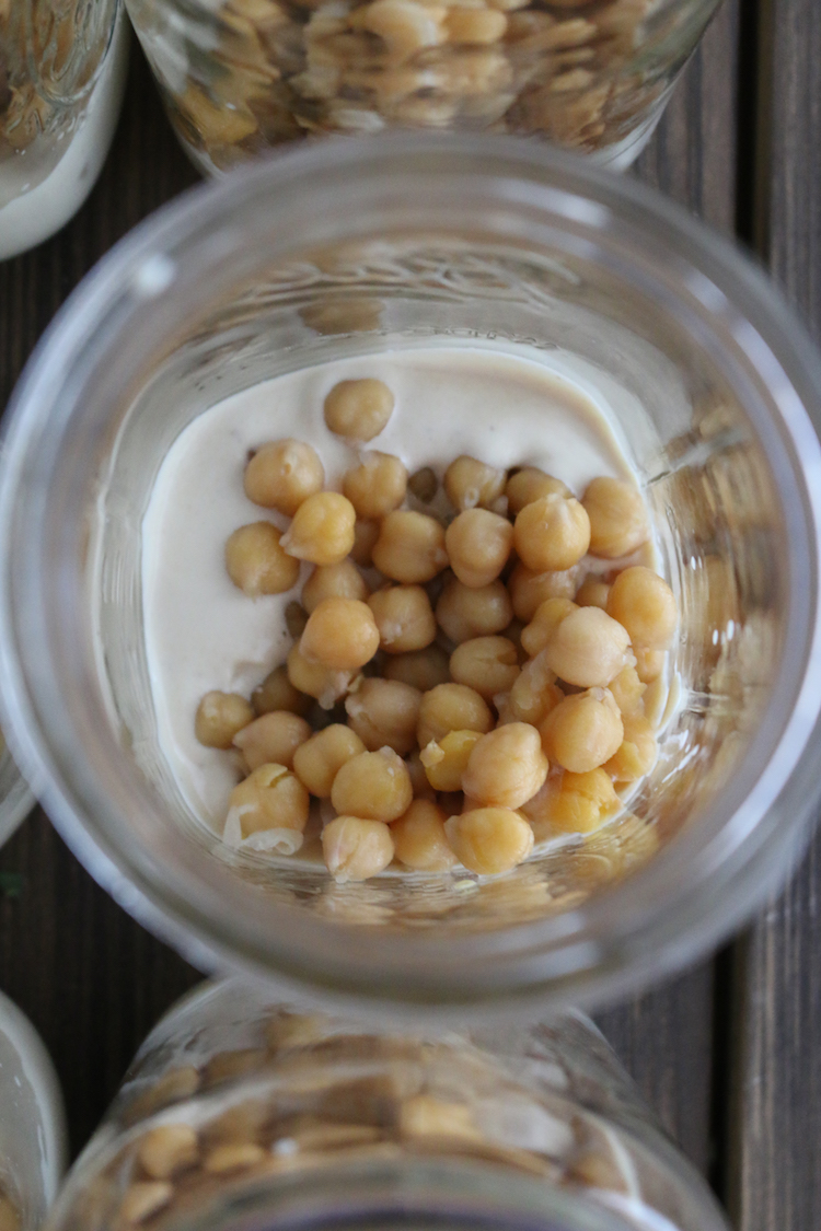 Brussel Sprouts & Sweet Potato Salad In A Jar | www.LiveSimplyNatural.com