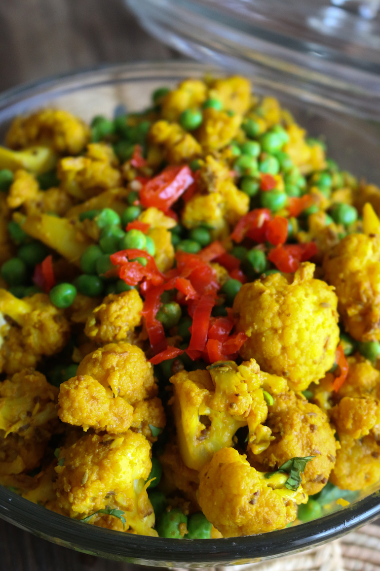 Indian Spiced Cauliflower & Peas - Live Simply Natural