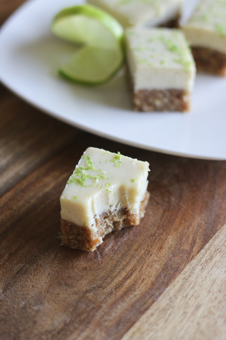 Raw Key Lime Pie Bars | www.LiveSimplyNatural.com