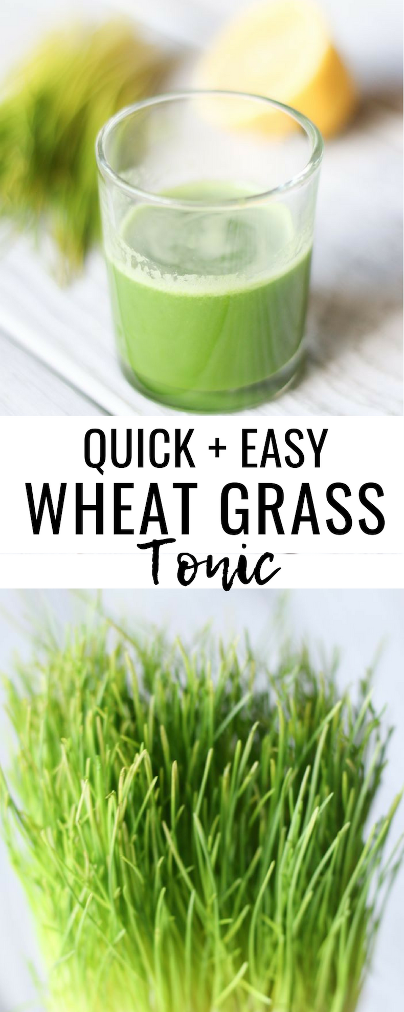 Quick + Easy Wheatgrass Tonic