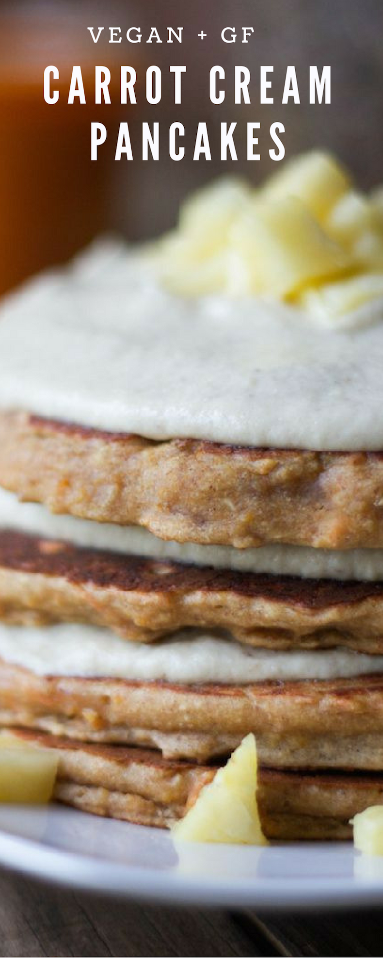 Vegan + GF Carrot Cream Pancakes