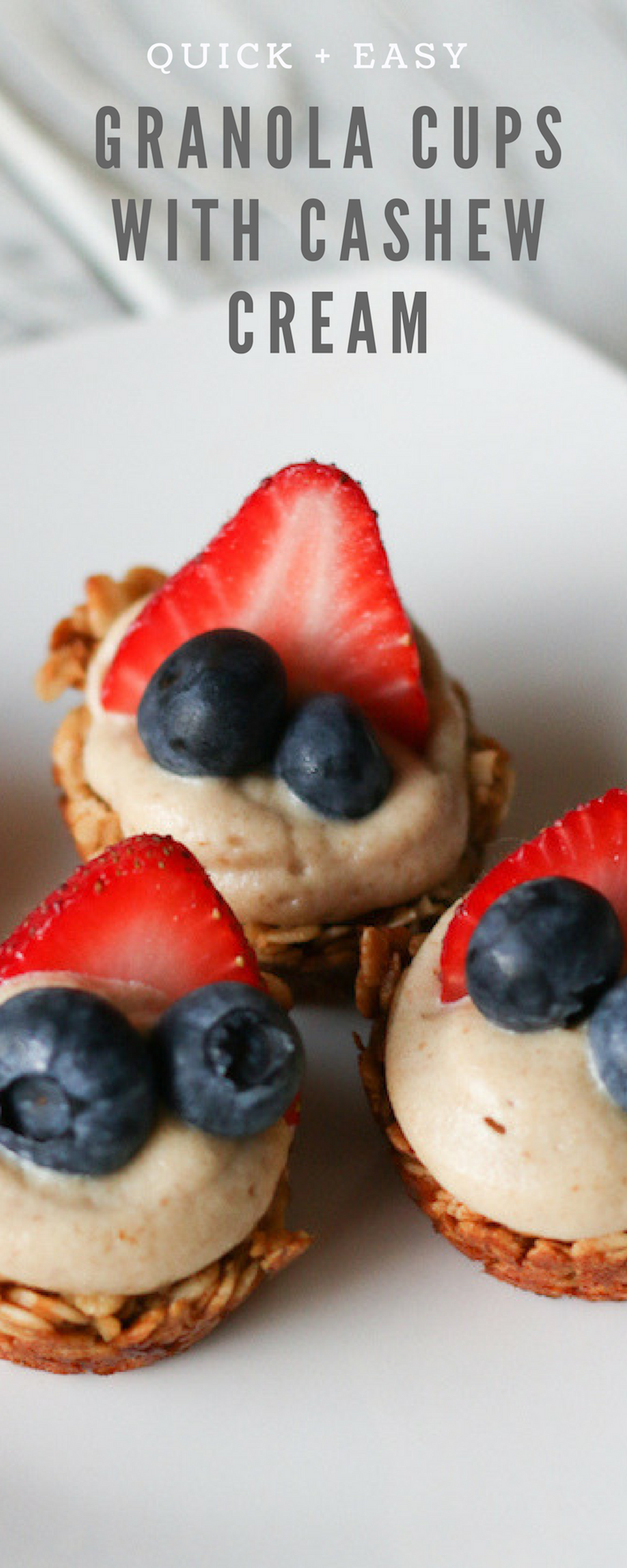 Vegan Granola Cups with Cashew Cream Yogurt