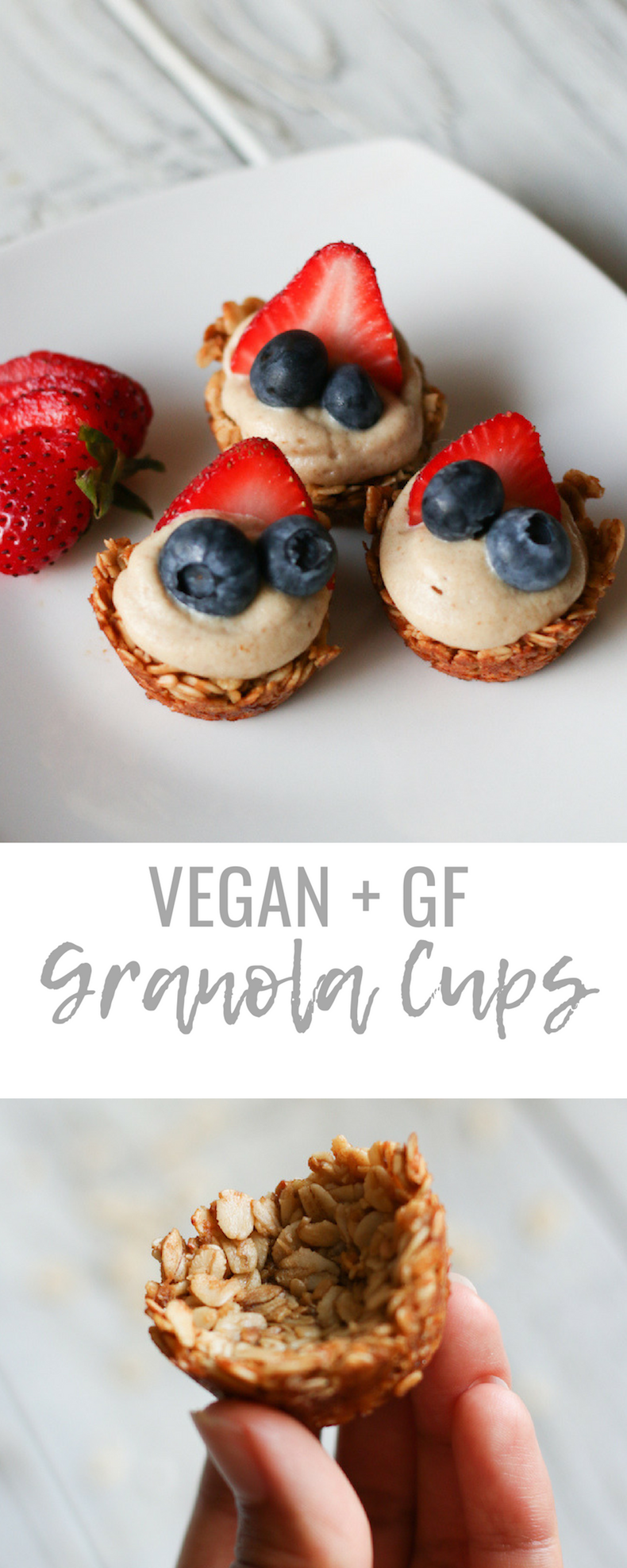Vegan Granola Cups with Cashew Cream YogurtVegan Granola Cups with Cashew Cream Yogurt