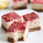Raw Vegan Raspberry Cheese Cake Bars