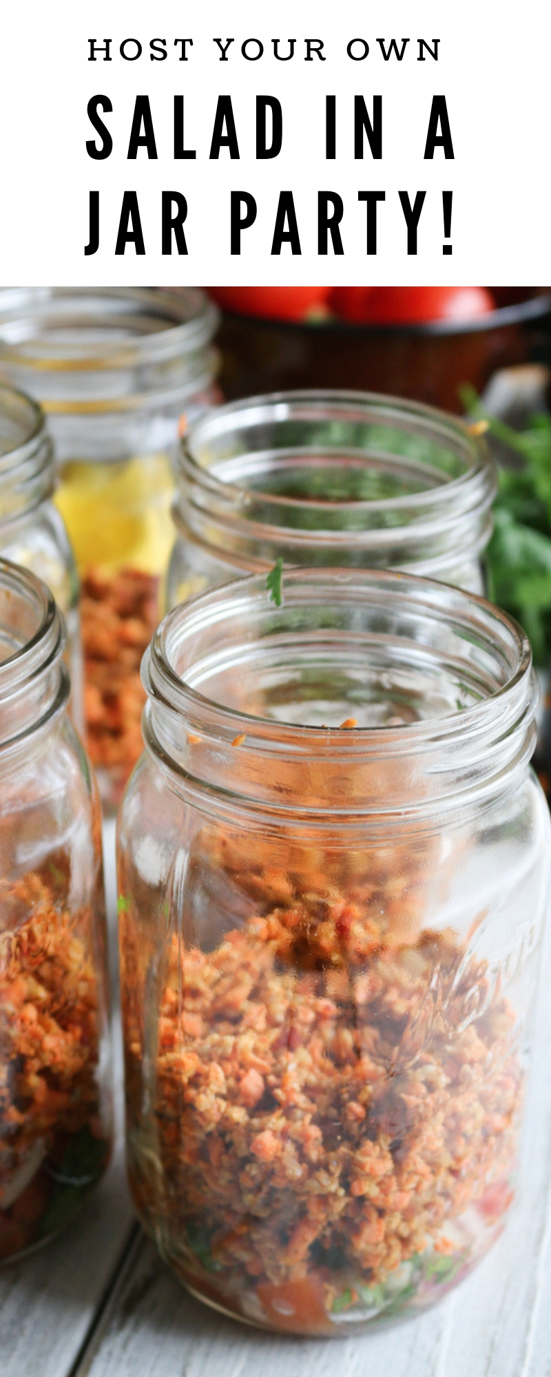 Salad In A Jar Party! | www.livesimplynatural.com