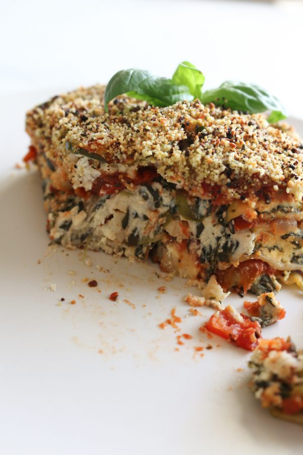 Vegan Zucchini Lasagna with Spinach Tofu Ricotta | Live Simply Natural