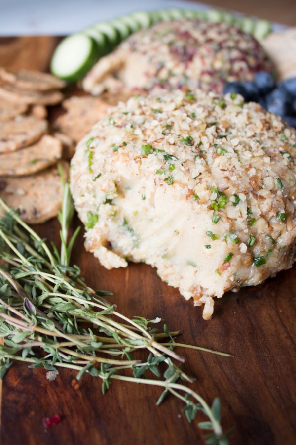 Vegan Garlic & Chive Cheese Spread | Live Simply Natural