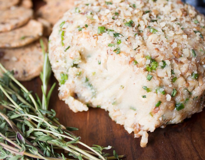 Vegan Garlic & Chive Cheese Spread | Live Simply Natural