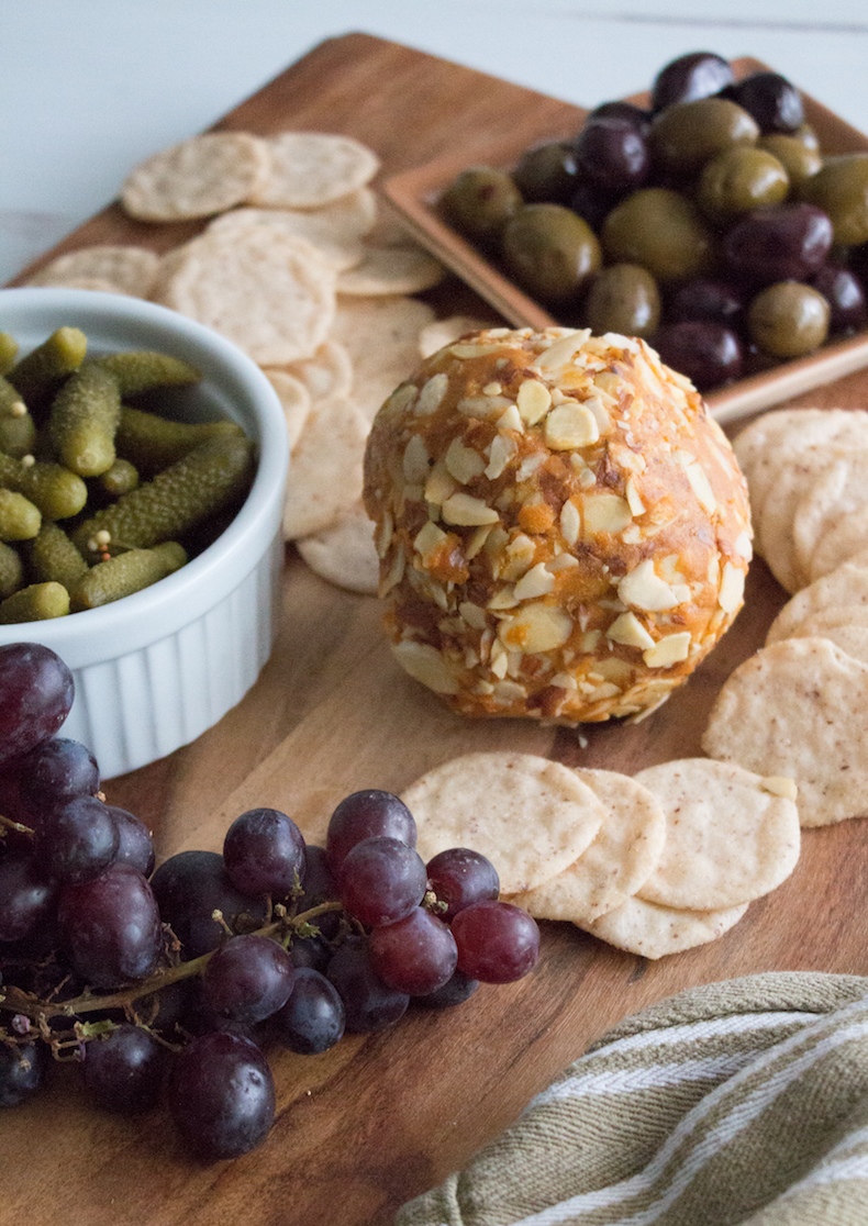 Vegan Smoked Cheddar Cheese with Almond Slices | www.livesimplynatural.com