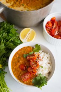 Red Lentil Coconut Curry Soup