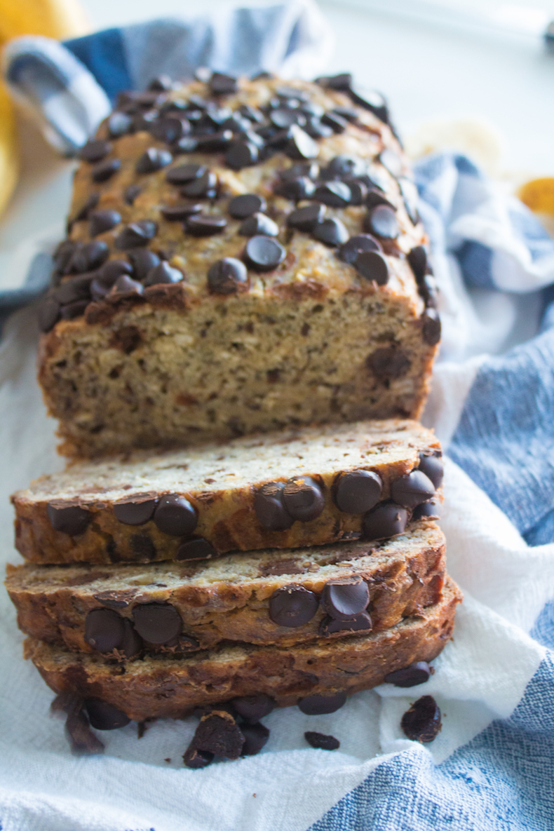 Vegan Banana Bread with Chocolate Chips 