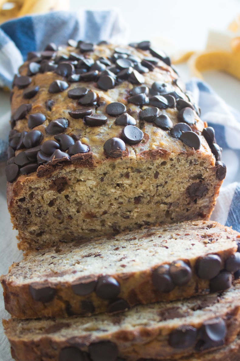 Vegan Banana Bread with Chocolate Chips 